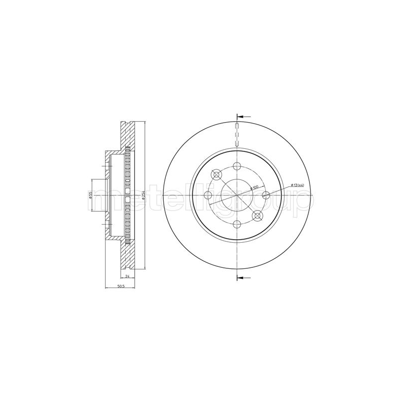 Disco freno asse anteriore - TRUSTING