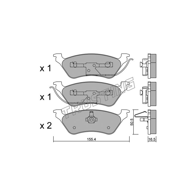 Pastiglie freno asse posteriore - TRUSTING
