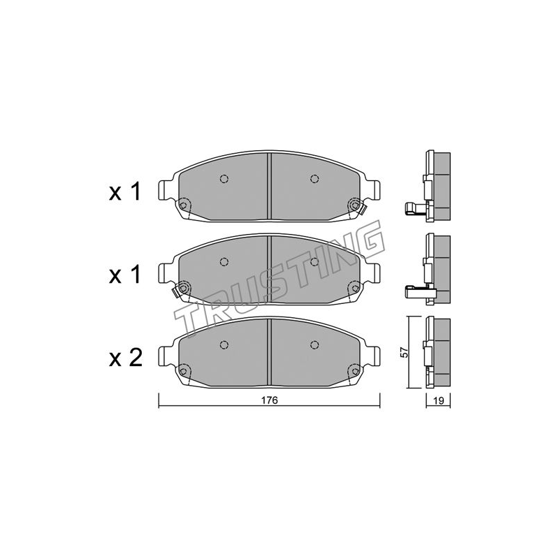 Pastiglie freno asse anteriore - TRUSTING