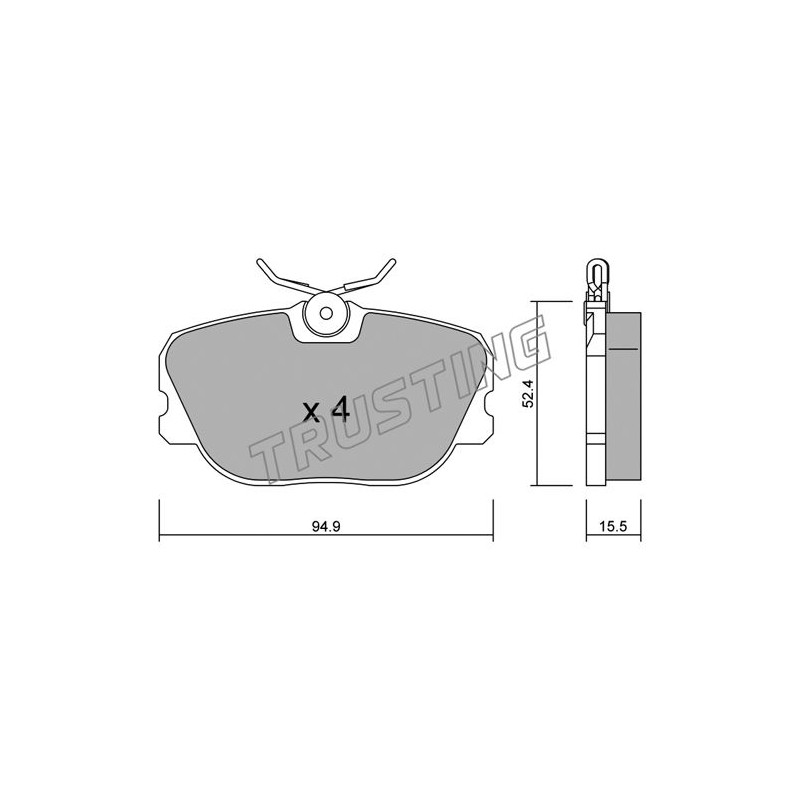 Pastiglie freno asse anteriore - TRUSTING