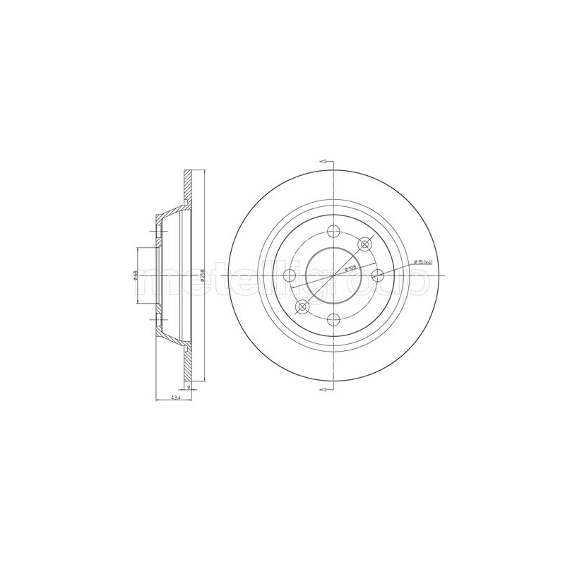 Disco freno asse posteriore - TRUSTING