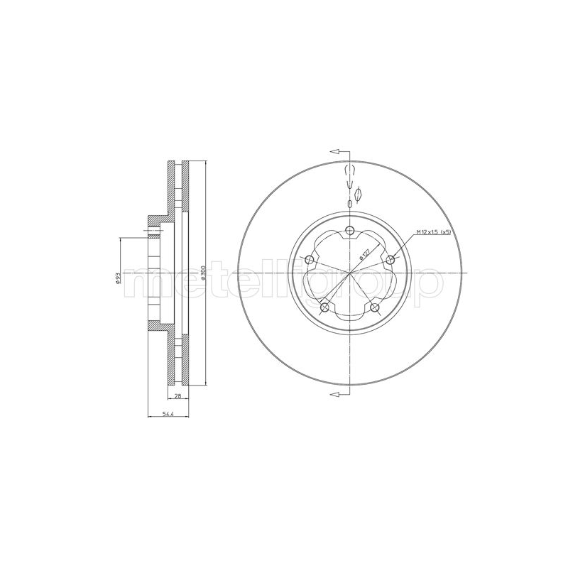 Disco freno asse anteriore - TRUSTING