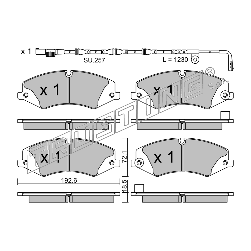 Pastiglie freno asse anteriore - TRUSTING