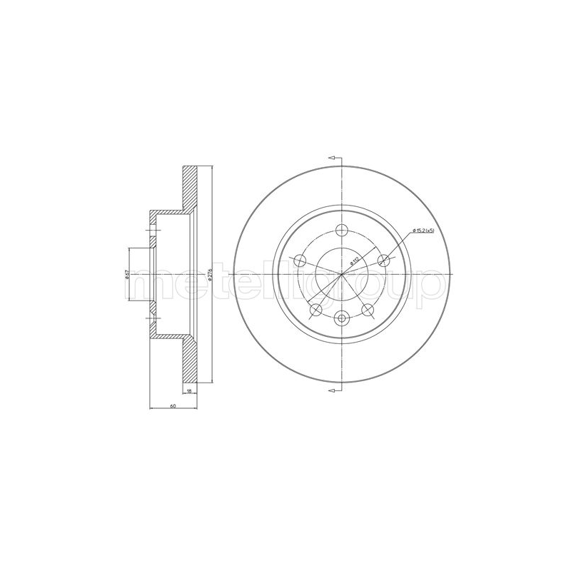 Disco freno asse anteriore - TRUSTING