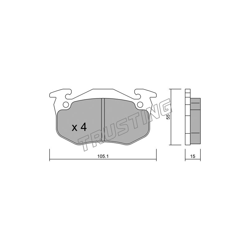 Pastiglie freno asse anteriore - TRUSTING
