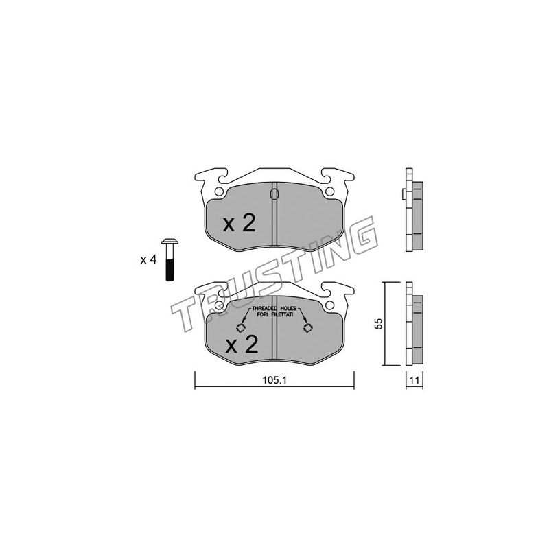 Pastiglie freno asse posteriore - TRUSTING
