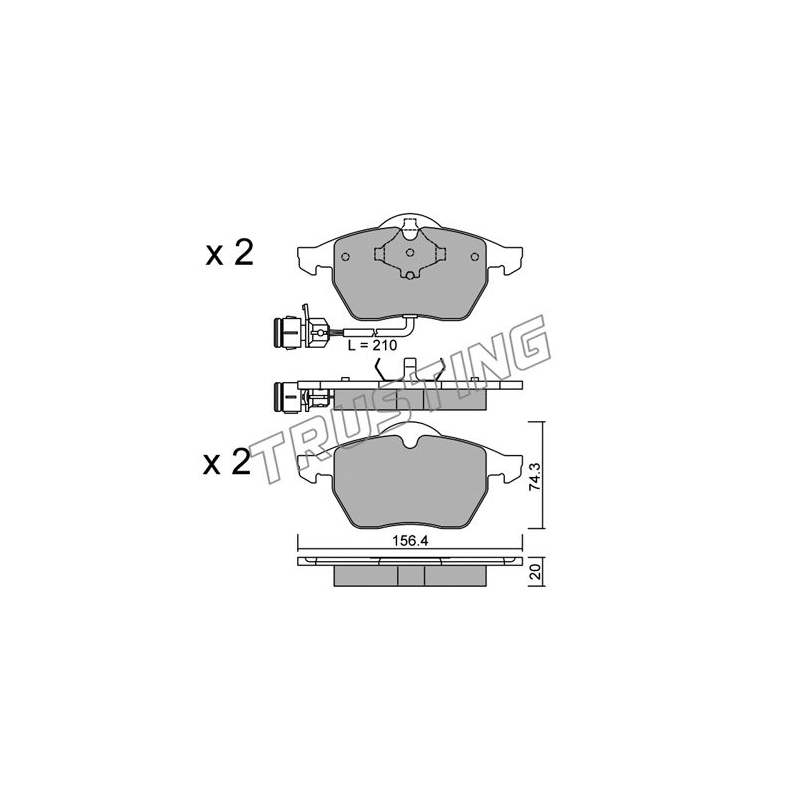Pastiglie freno asse anteriore - TRUSTING