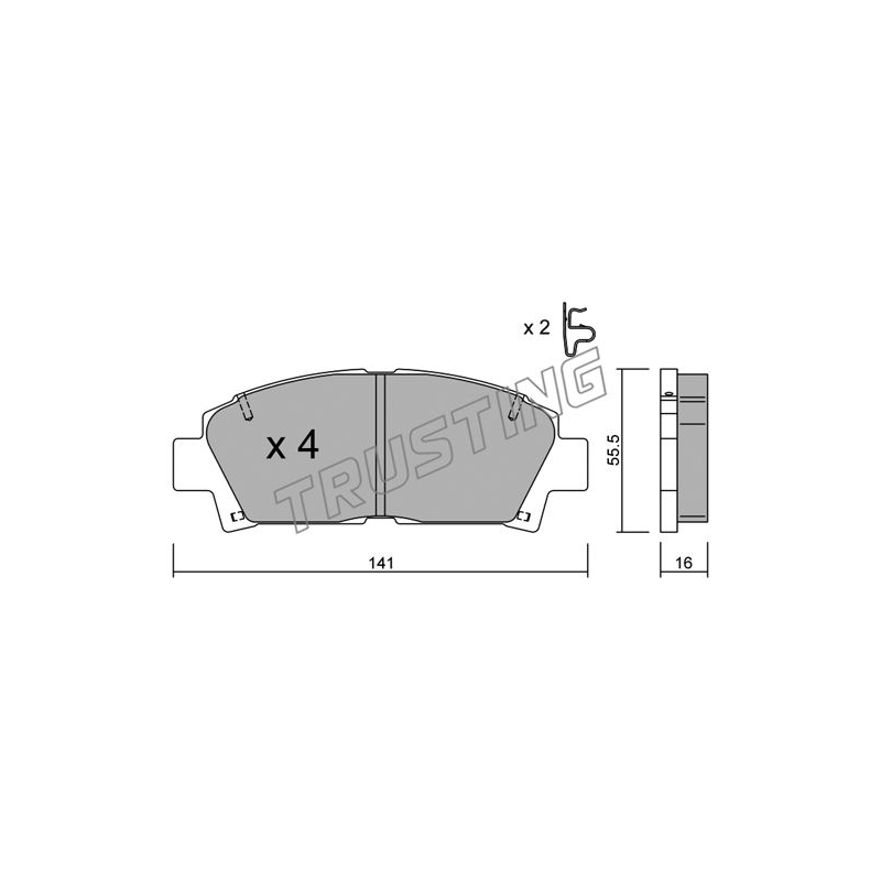 Pastiglie freno asse anteriore - TRUSTING