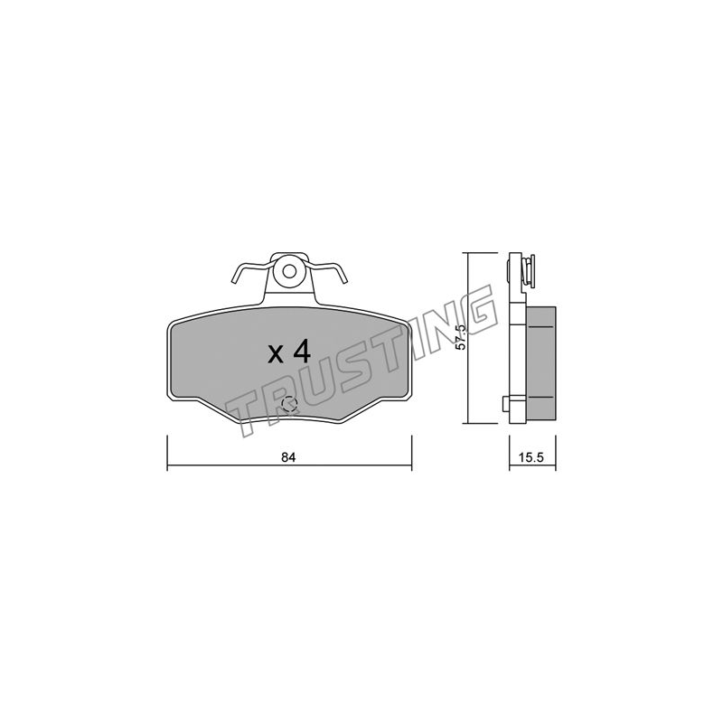 Pastiglie freno asse posteriore - TRUSTING