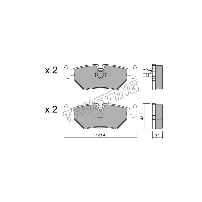 Pastiglie freno asse anteriore - TRUSTING