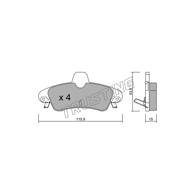 Pastiglie freno asse posteriore - TRUSTING