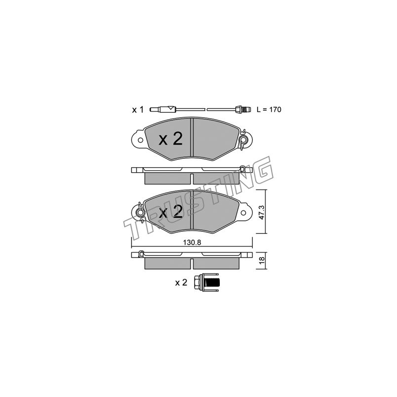 Pastiglie freno asse anteriore - TRUSTING