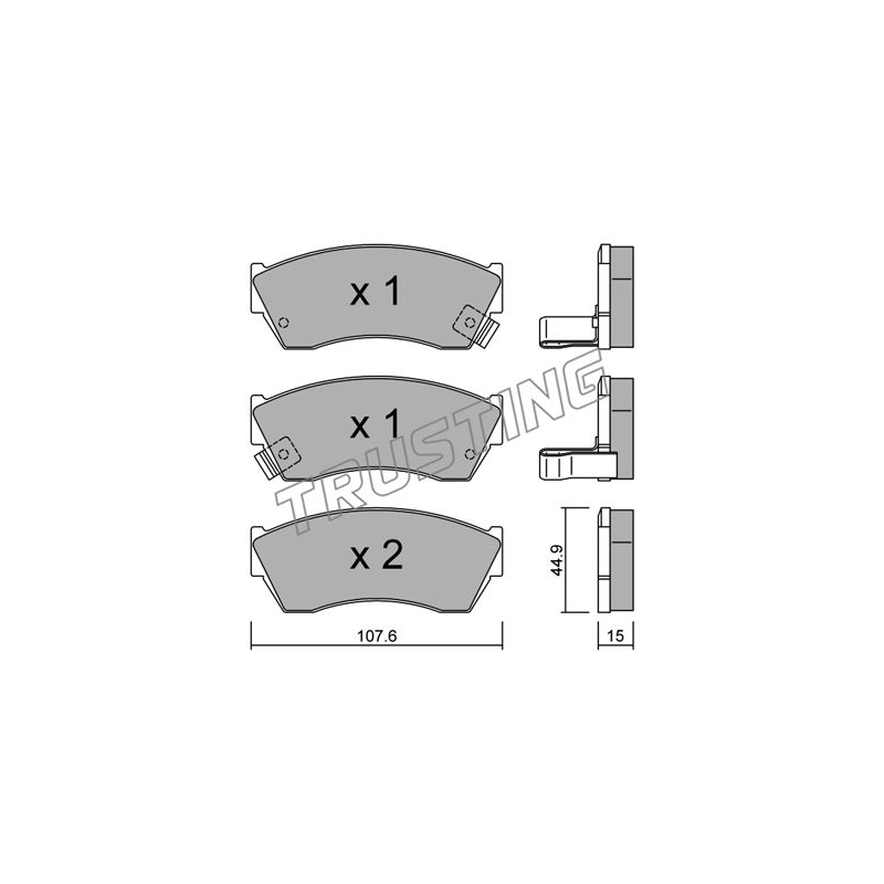 Pastiglie freno asse anteriore - TRUSTING