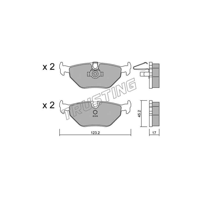 Pastiglie freno asse posteriore - TRUSTING