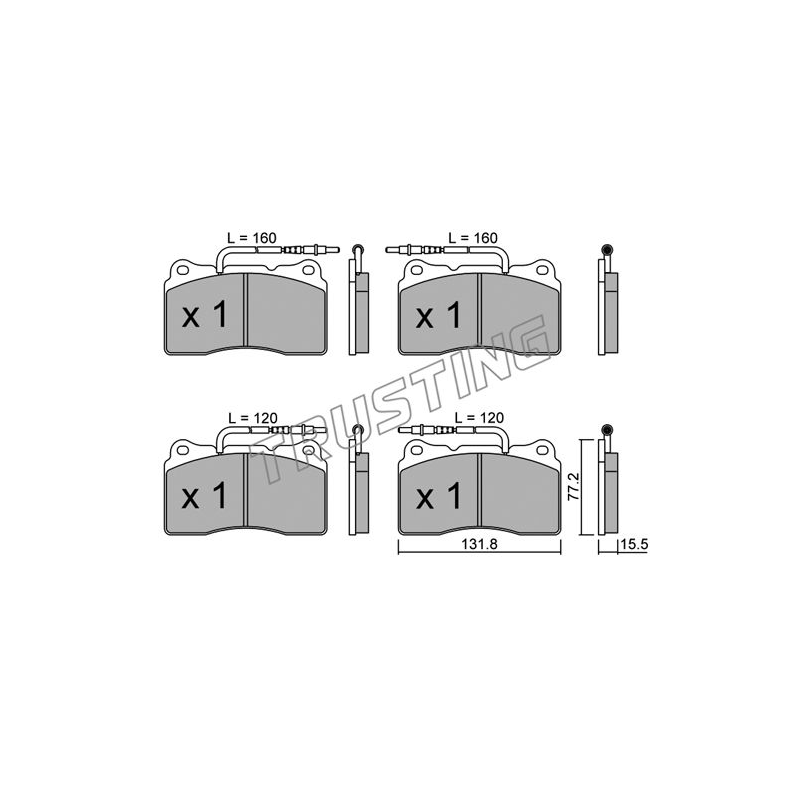 Pastiglie freno asse anteriore - TRUSTING