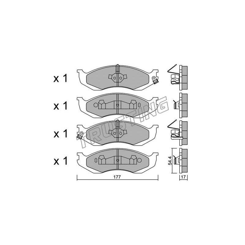 Pastiglie freno asse anteriore - TRUSTING