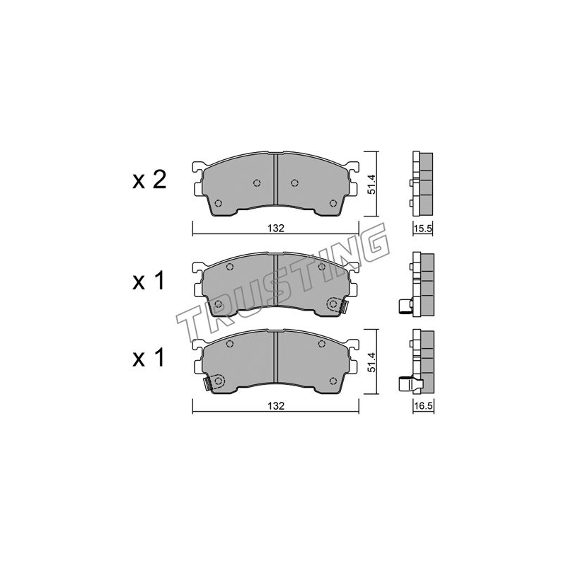 Pastiglie freno asse anteriore - TRUSTING