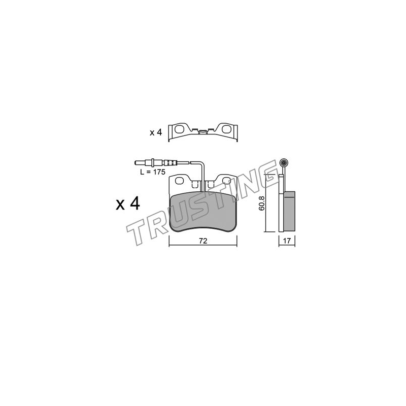 Pastiglie freno asse anteriore - TRUSTING