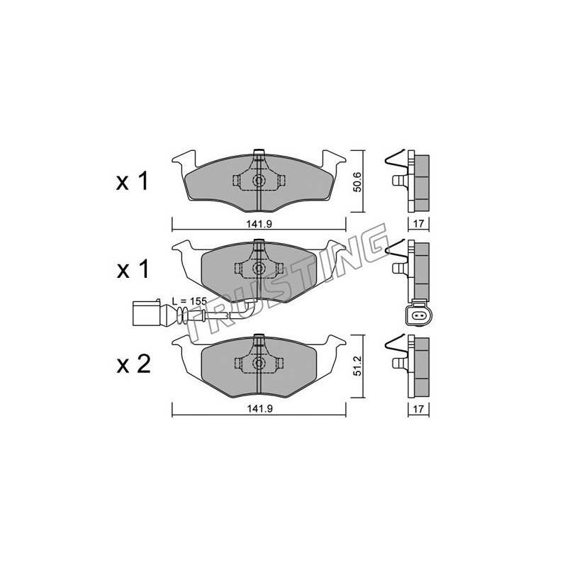 Pastiglie freno asse anteriore - TRUSTING