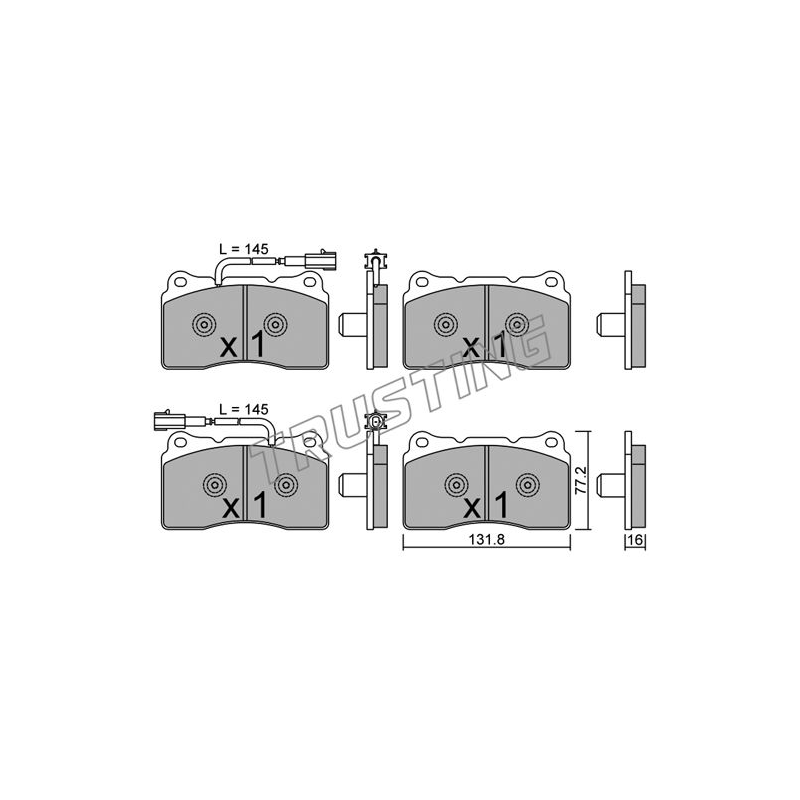 Pastiglie freno asse anteriore - TRUSTING