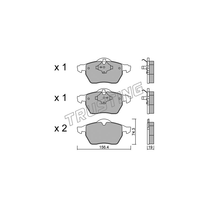 Pastiglie freno asse anteriore - TRUSTING