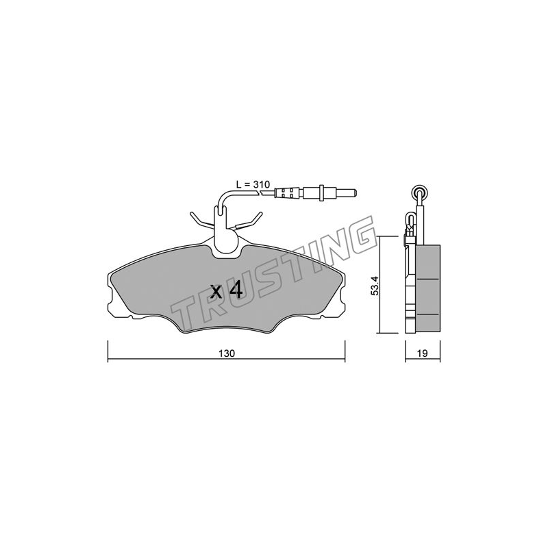 Pastiglie freno asse anteriore - TRUSTING