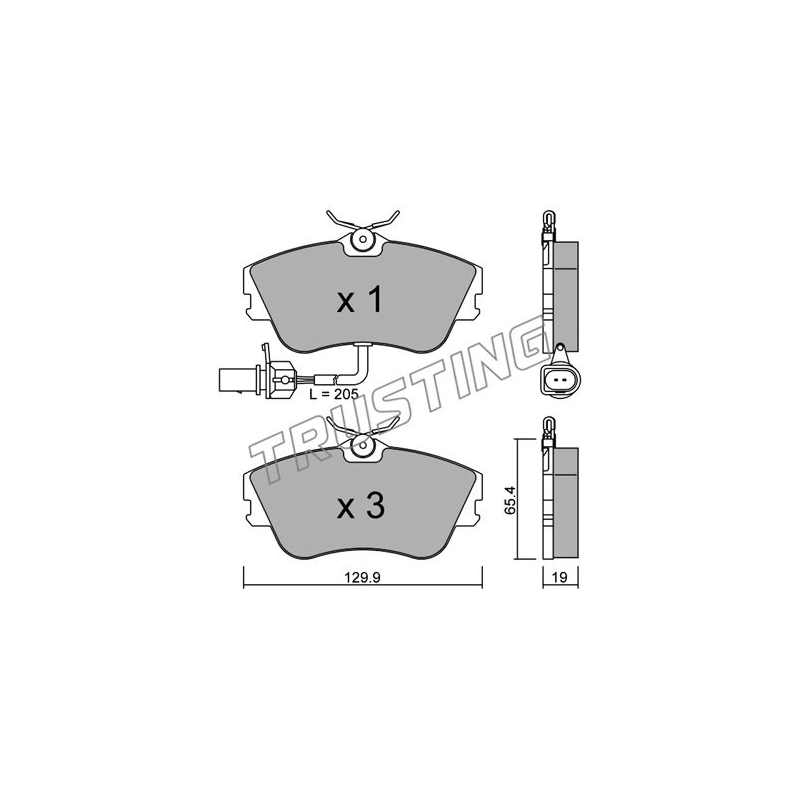 Pastiglie freno asse anteriore - TRUSTING