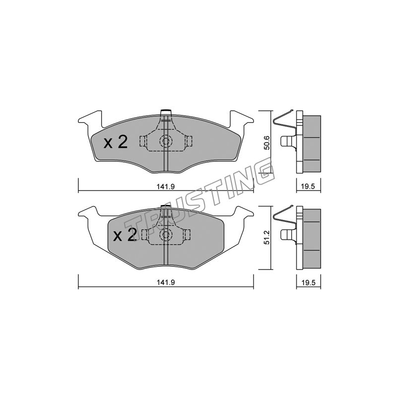 Pastiglie freno asse anteriore - TRUSTING