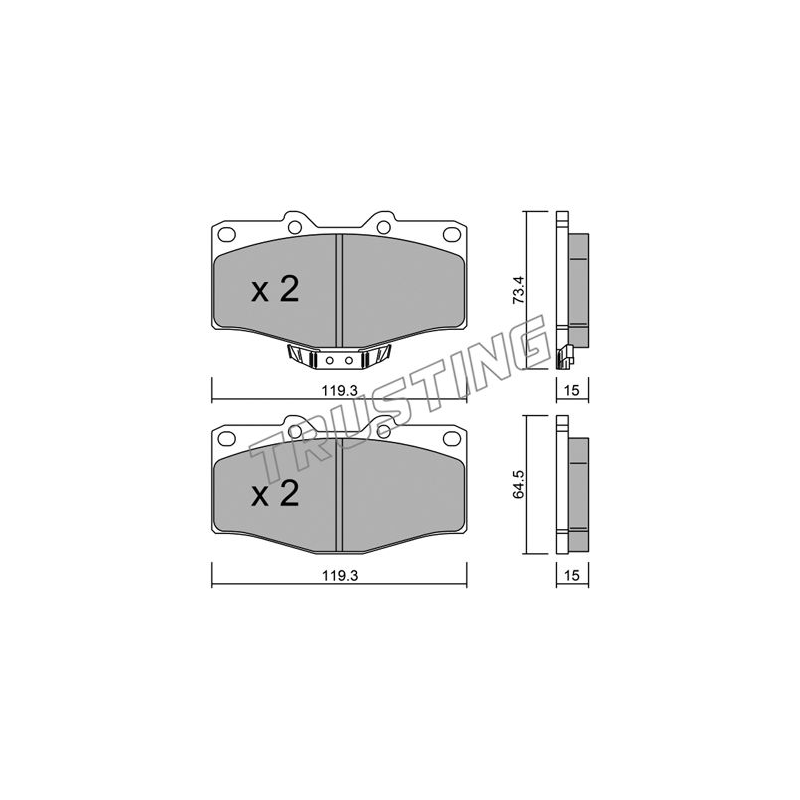 Pastiglie freno asse anteriore - TRUSTING