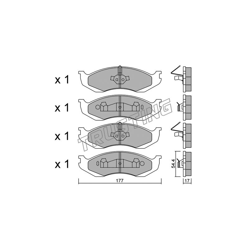 Pastiglie freno asse anteriore - TRUSTING