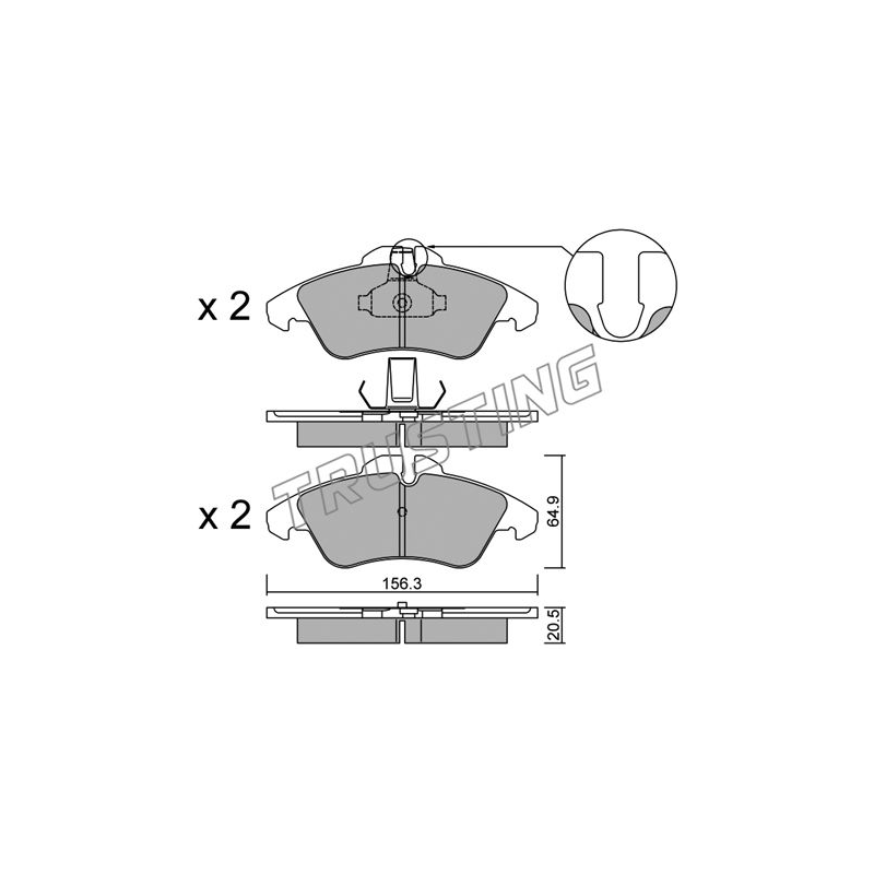 Pastiglie freno asse anteriore - TRUSTING