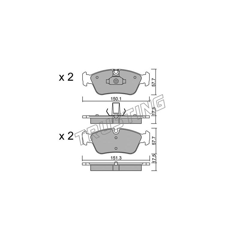 Pastiglie freno asse anteriore - TRUSTING