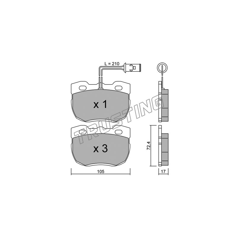 Pastiglie freno asse anteriore - TRUSTING