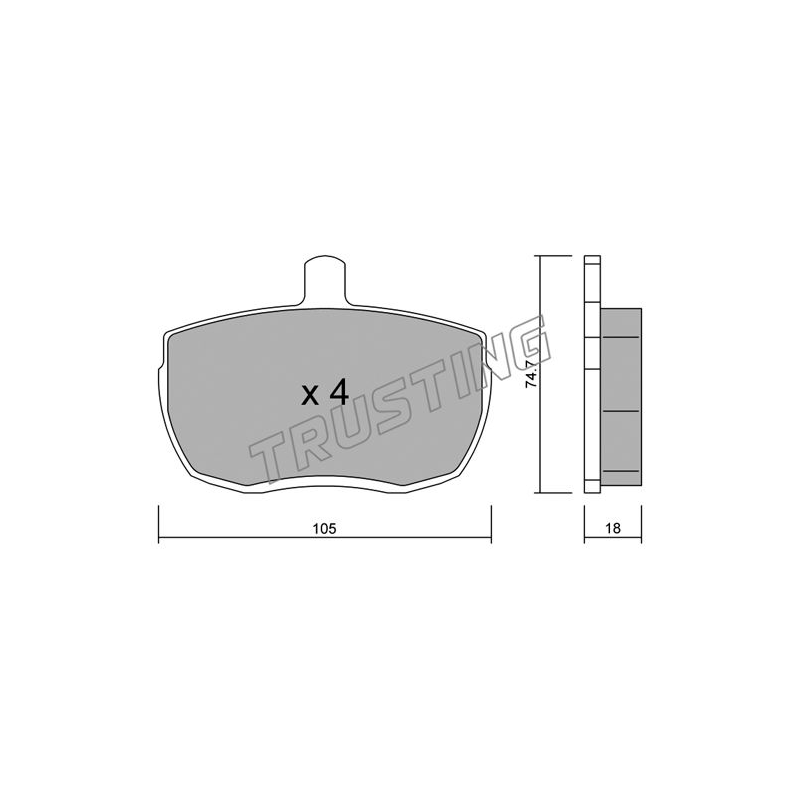 Pastiglie freno asse posteriore - TRUSTING