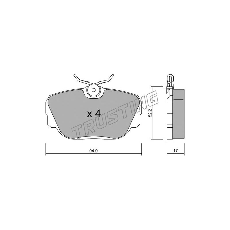 Pastiglie freno asse anteriore - TRUSTING