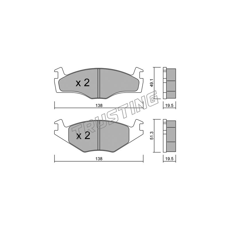 Pastiglie freno asse anteriore - TRUSTING