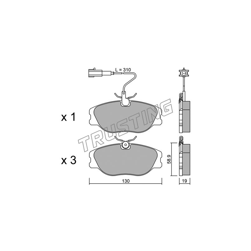 Pastiglie freno asse anteriore - TRUSTING