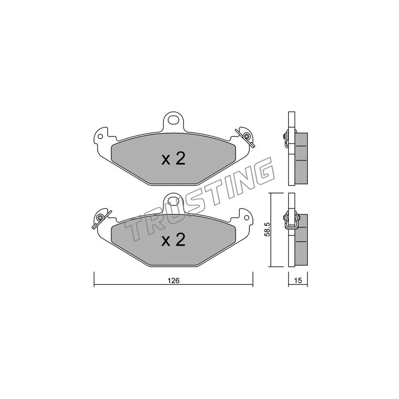 Pastiglie freno asse posteriore - TRUSTING