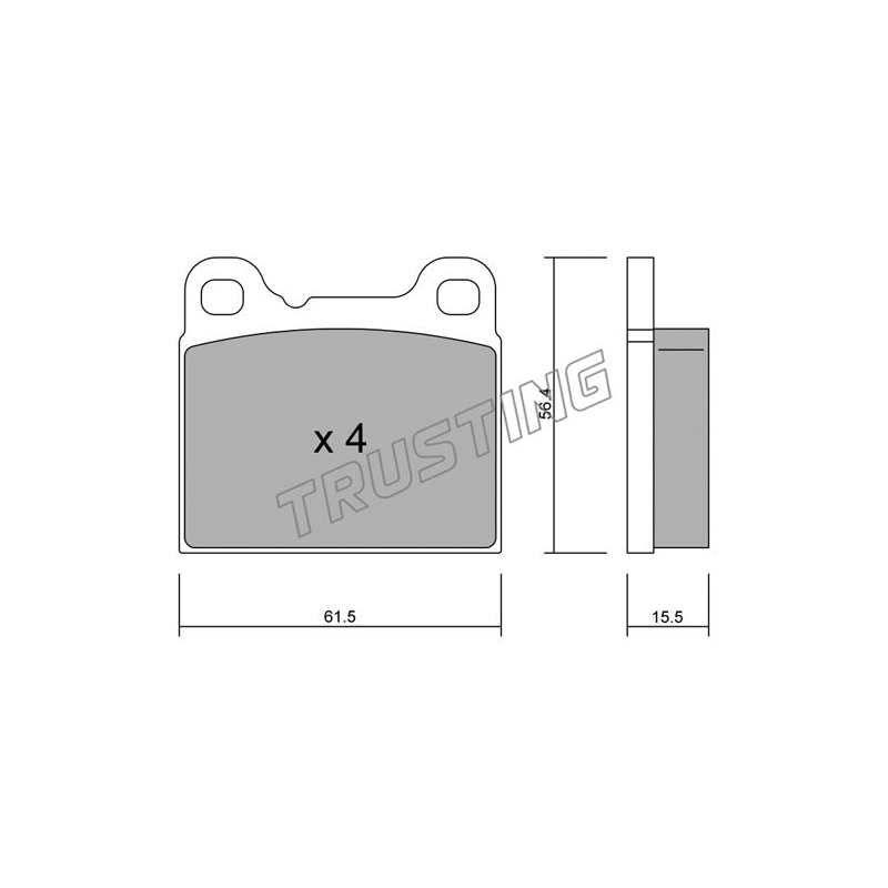 Pastiglie freno asse posteriore - TRUSTING