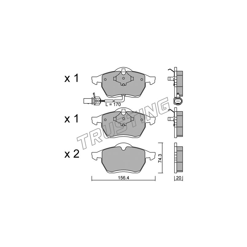 Pastiglie freno asse anteriore - TRUSTING