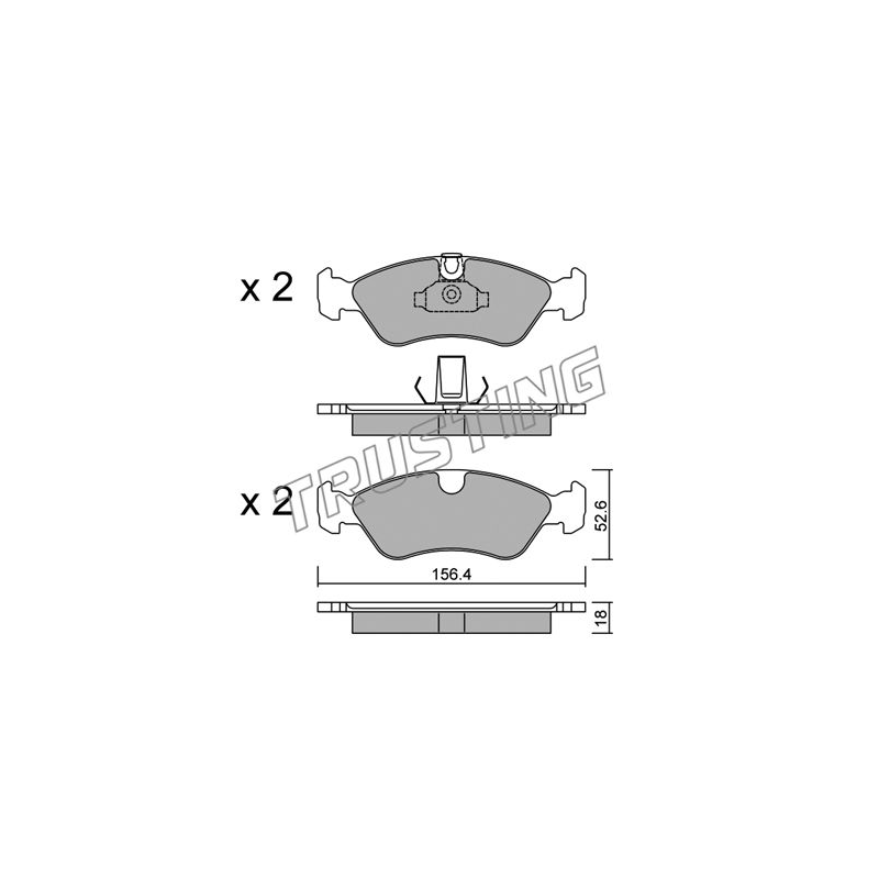 Pastiglie freno asse anteriore - TRUSTING