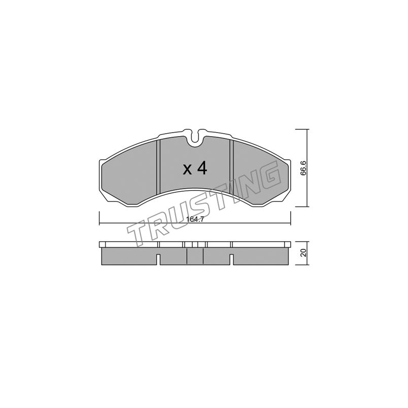 Pastiglie freno asse anteriore - TRUSTING