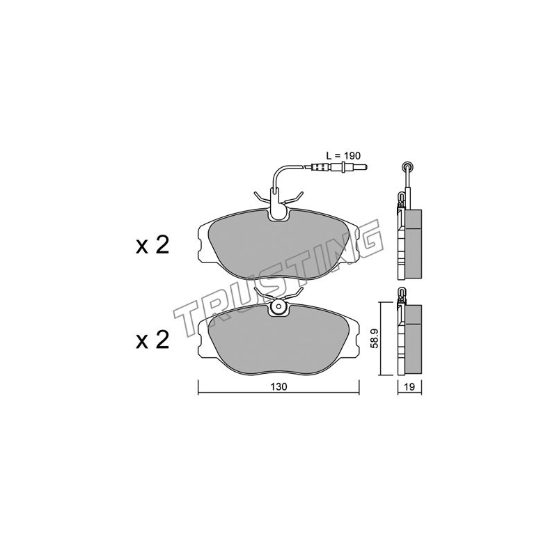 Pastiglie freno asse anteriore - TRUSTING