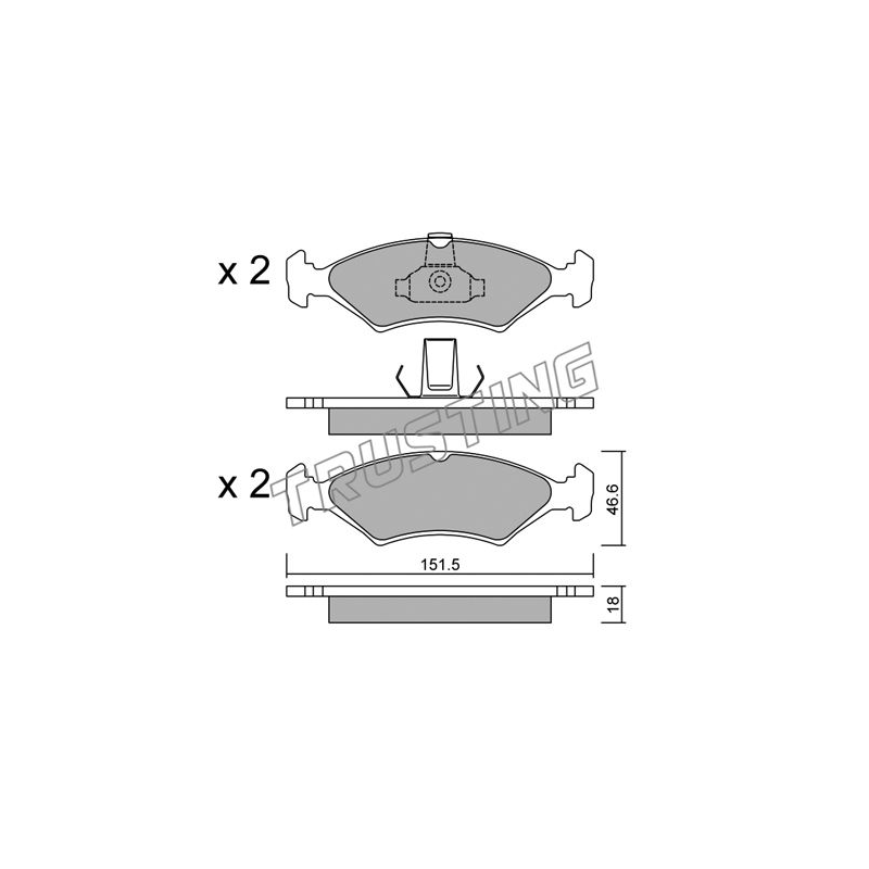 Pastiglie freno asse anteriore - TRUSTING