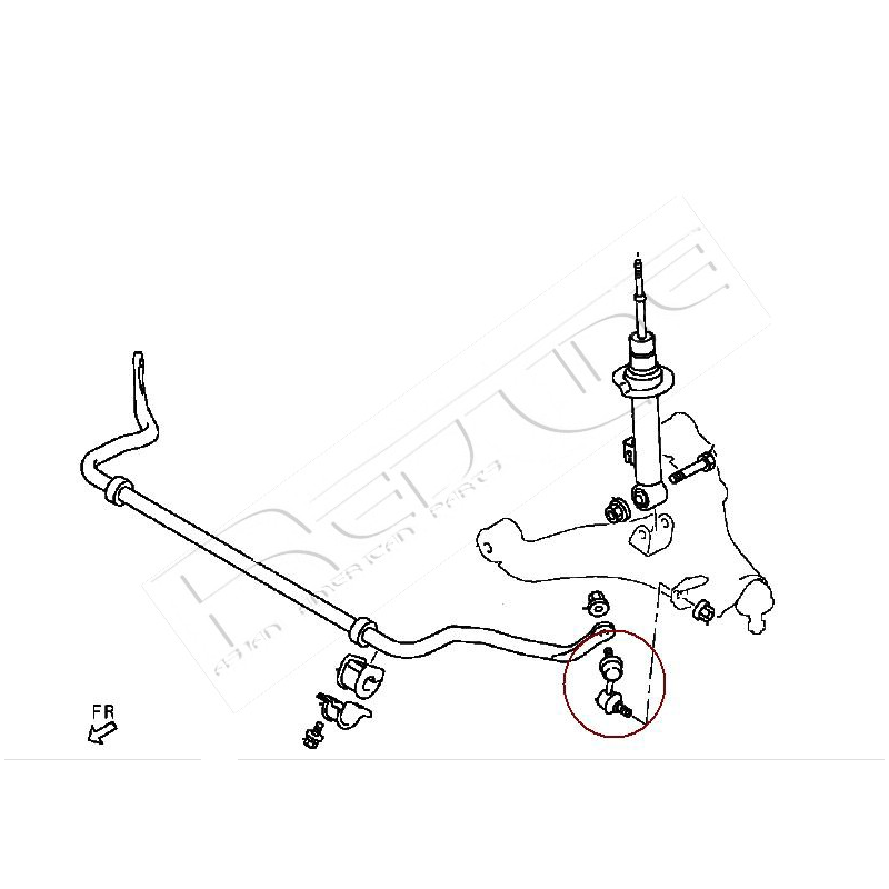 Tirante barra stabilizzatrice asse anteriore - BBF-RED LINE