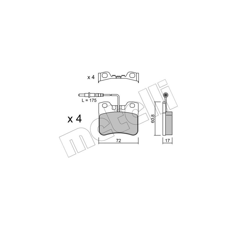 Pastiglie freno asse anteriore - METELLI