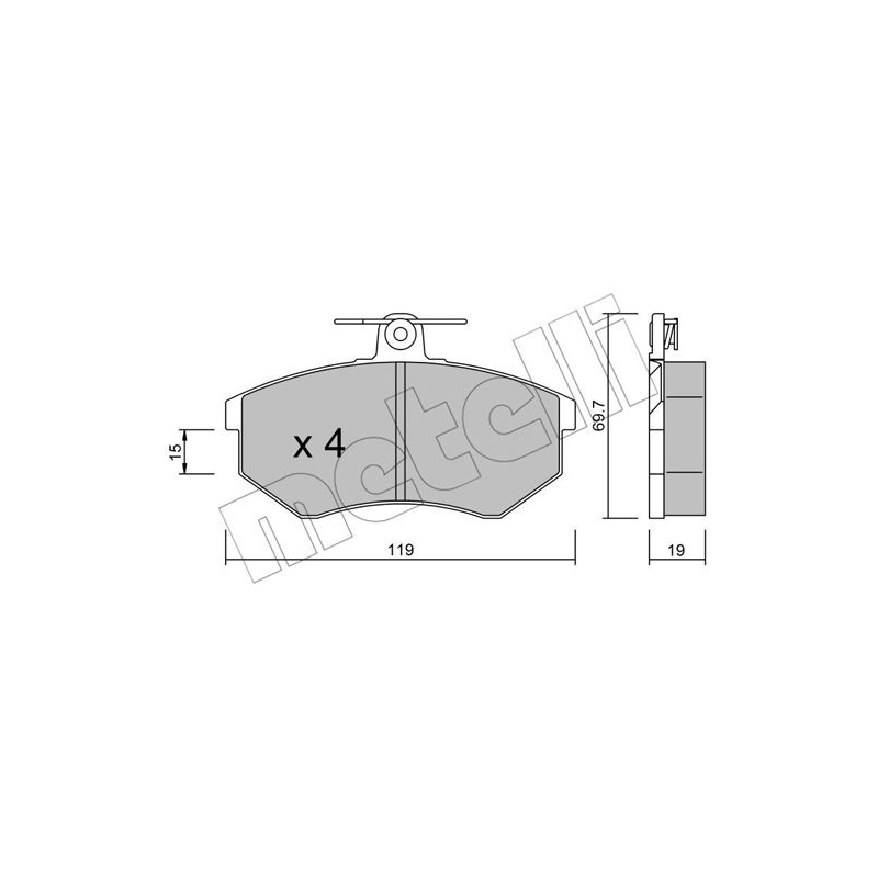 Pastiglie freno asse anteriore - METELLI
