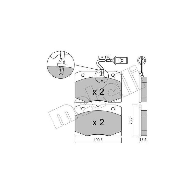 Pastiglie freno asse anteriore - METELLI