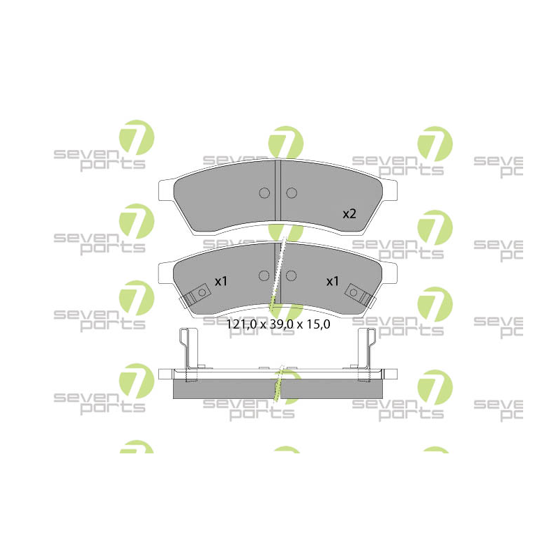 Pastiglie freno asse posteriore - SEVEN