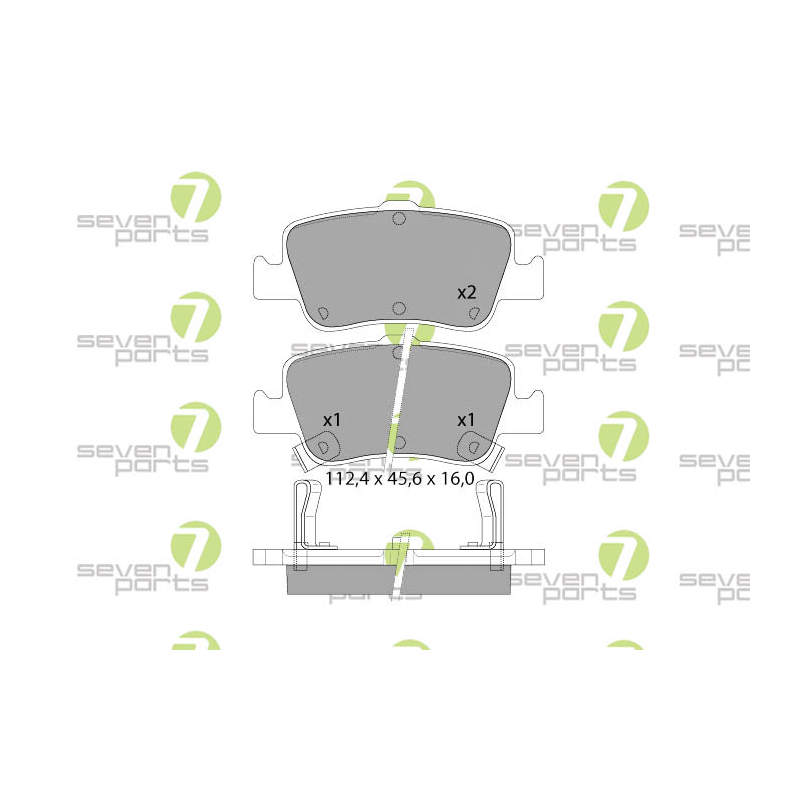 Pastiglie freno asse posteriore - SEVEN